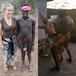 Độc lạ Tây Lông thử thách cho thổ dân Châu Phi địt ngay ngoài trời