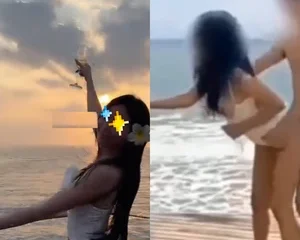 Gạ kèo public em sinh viên năm nhất ở bãi biển